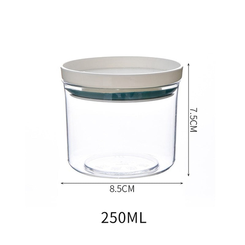 2 Different Color Sealed Ring Bottles Kitchen Storage Box Transparent Food Canister Keep Fresh New Clear Container