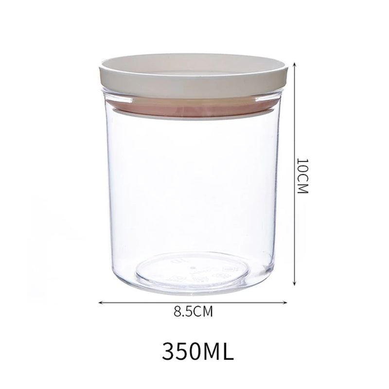 2 Different Color Sealed Ring Bottles Kitchen Storage Box Transparent Food Canister Keep Fresh New Clear Container