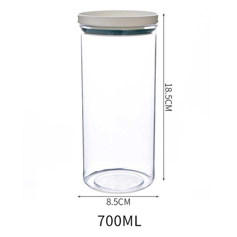 2 Different Color Sealed Ring Bottles Kitchen Storage Box Transparent Food Canister Keep Fresh New Clear Container