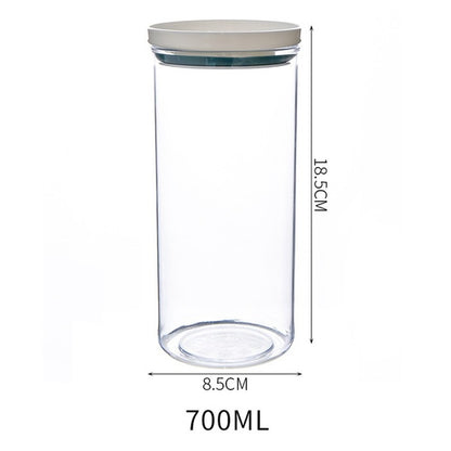 2 Different Color Sealed Ring Bottles Kitchen Storage Box Transparent Food Canister Keep Fresh New Clear Container