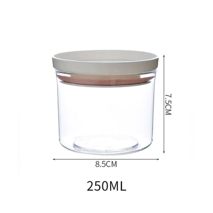 2 Different Color Sealed Ring Bottles Kitchen Storage Box Transparent Food Canister Keep Fresh New Clear Container