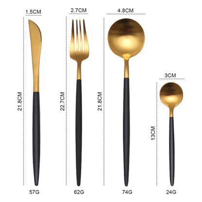 Golden Stainless Steel Dinnerware Set