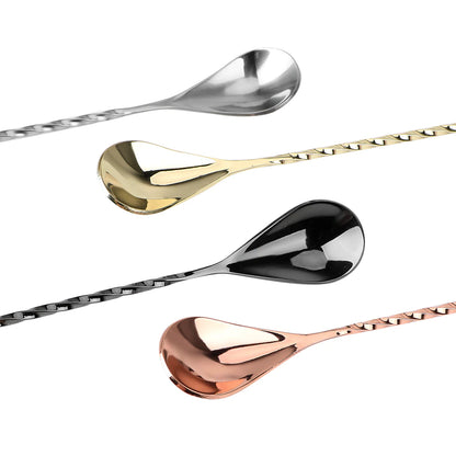 SpiralSwirl: 30/40cm Stainless Steel Cocktail Spoon - Perfect for Mixing, Stirring, and Serving Your Favorite Beverages with Style and Elegance!