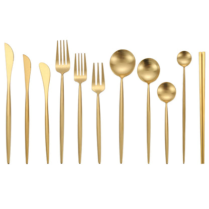 Golden Stainless Steel Dinnerware Set