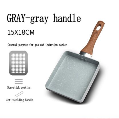 Frying Pan Tamagoyaki Omelette Black Non-Stick Pan Fry Egg Pan Pancake Kitchen Pot Use for Gas Cooker