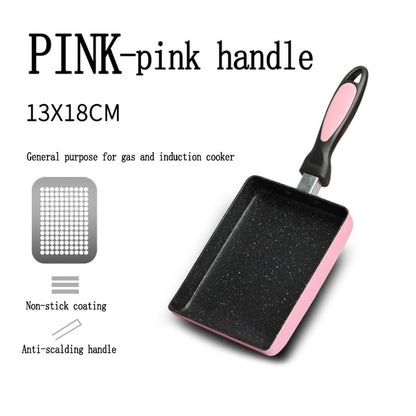 Frying Pan Tamagoyaki Omelette Black Non-Stick Pan Fry Egg Pan Pancake Kitchen Pot Use for Gas Cooker