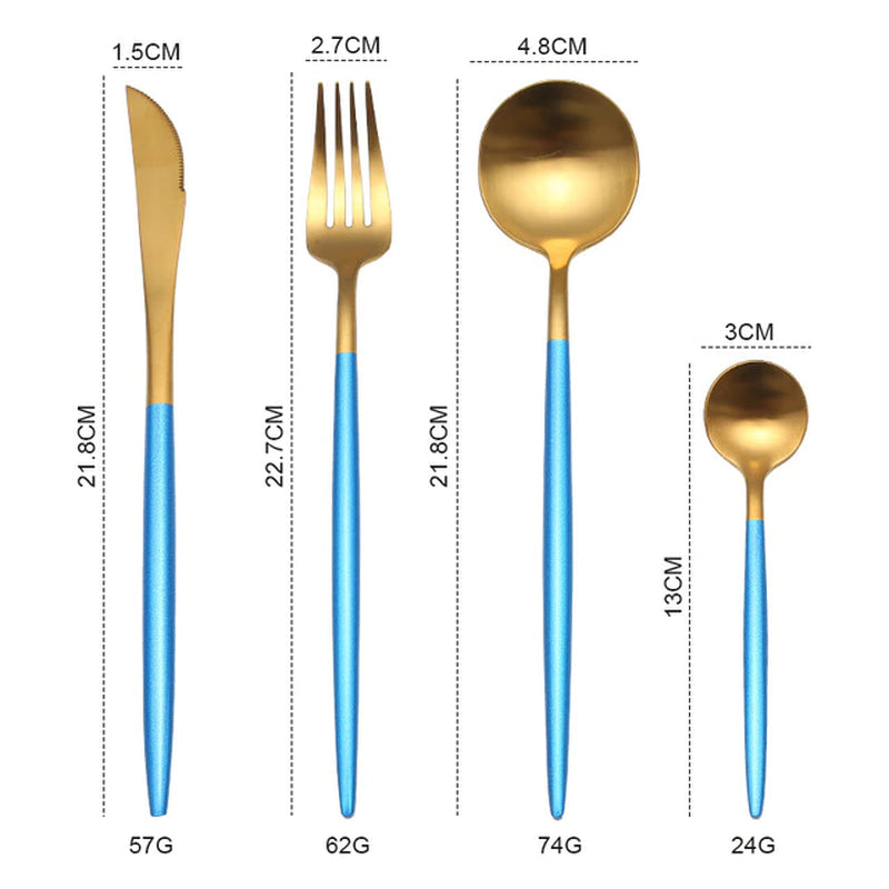 Golden Stainless Steel Dinnerware Set