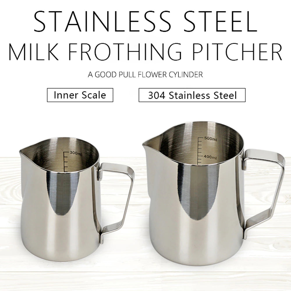 Versatile Stainless Steel Espresso Coffee Milk Frothing Jug