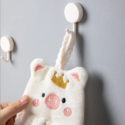 Hand Towel Household Cute Absorbent Kitchen Towel Lazy Rag Wipe Towel Solid Color Children'S Hand Towel